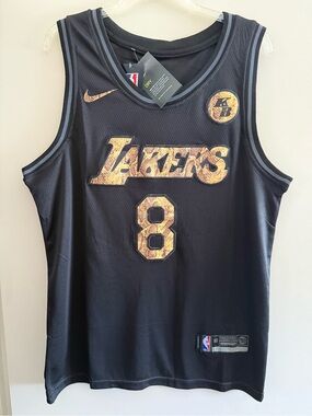 Nike Black & Gold Lakers Kobe #8 Jersey